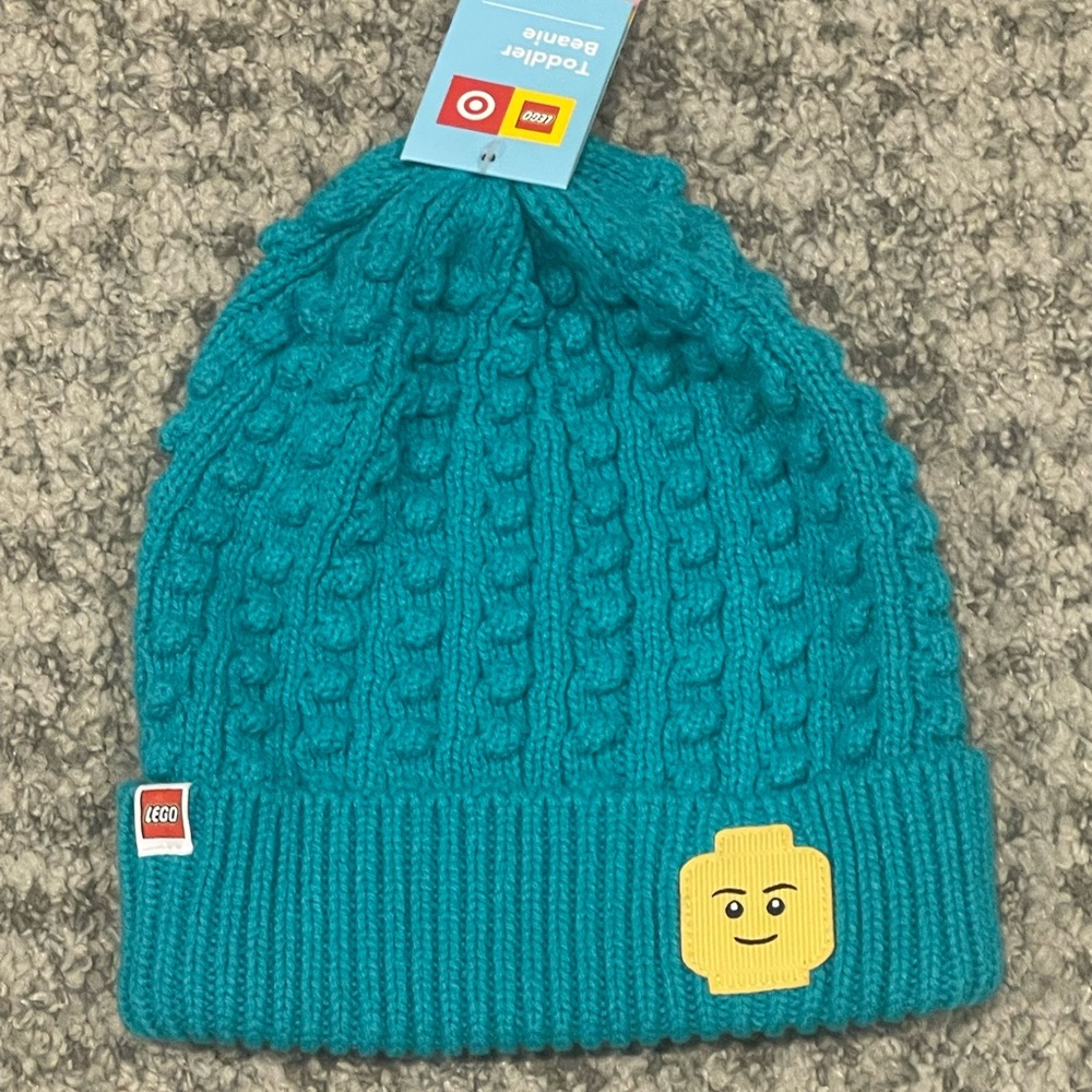 LEGO Turquoise Beanie with Yellow Face Patch